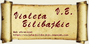 Violeta Bilibajkić vizit kartica